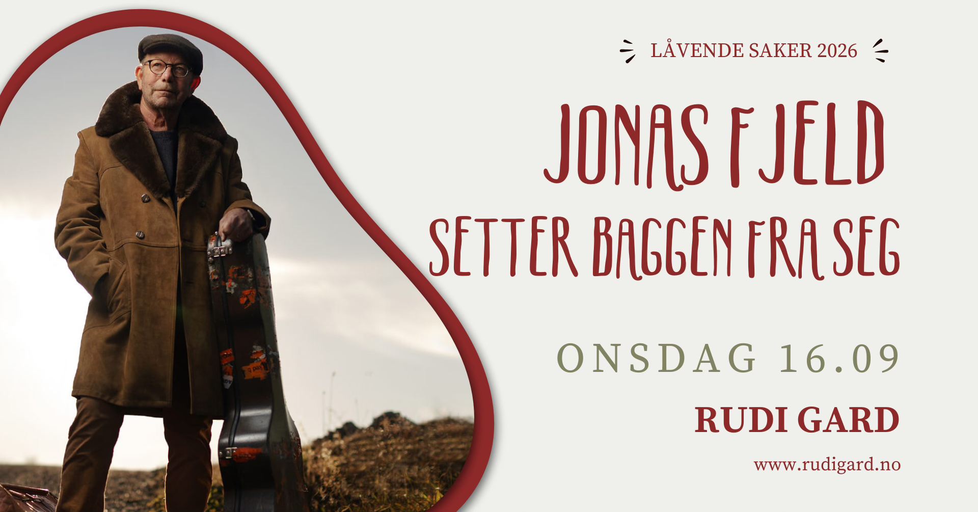 JONAS FJELD setter bagen fra seg – Rudi Gard