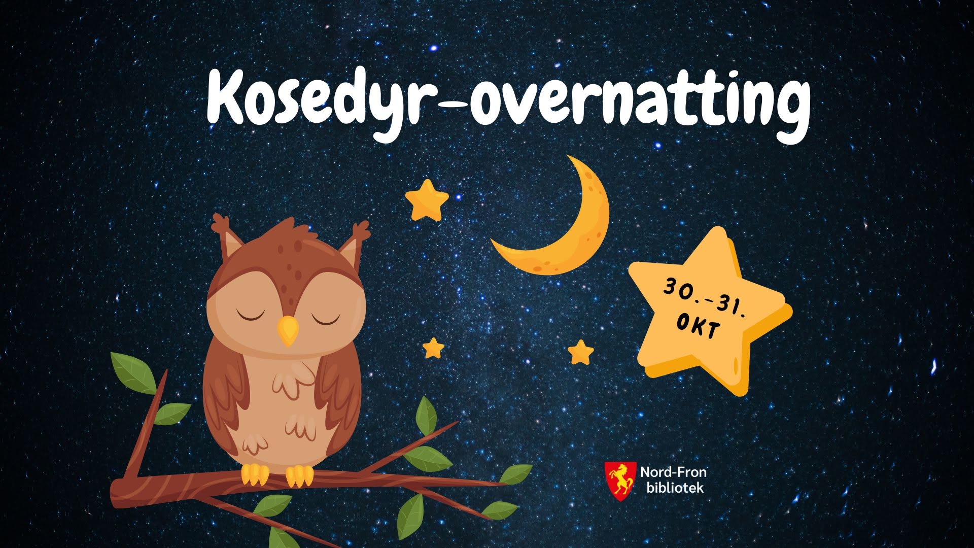 Kosedyrovernatting på biblioteket